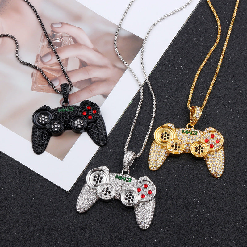 Wholesale Alloy Game Console Handle Pendant Necklace
